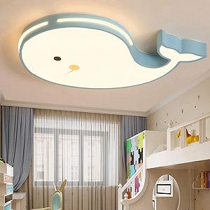 Люстра LED Dolphin Форма Регулируемая с пультом Управления Внутреннее освещение Синий 50 см - Фото 1