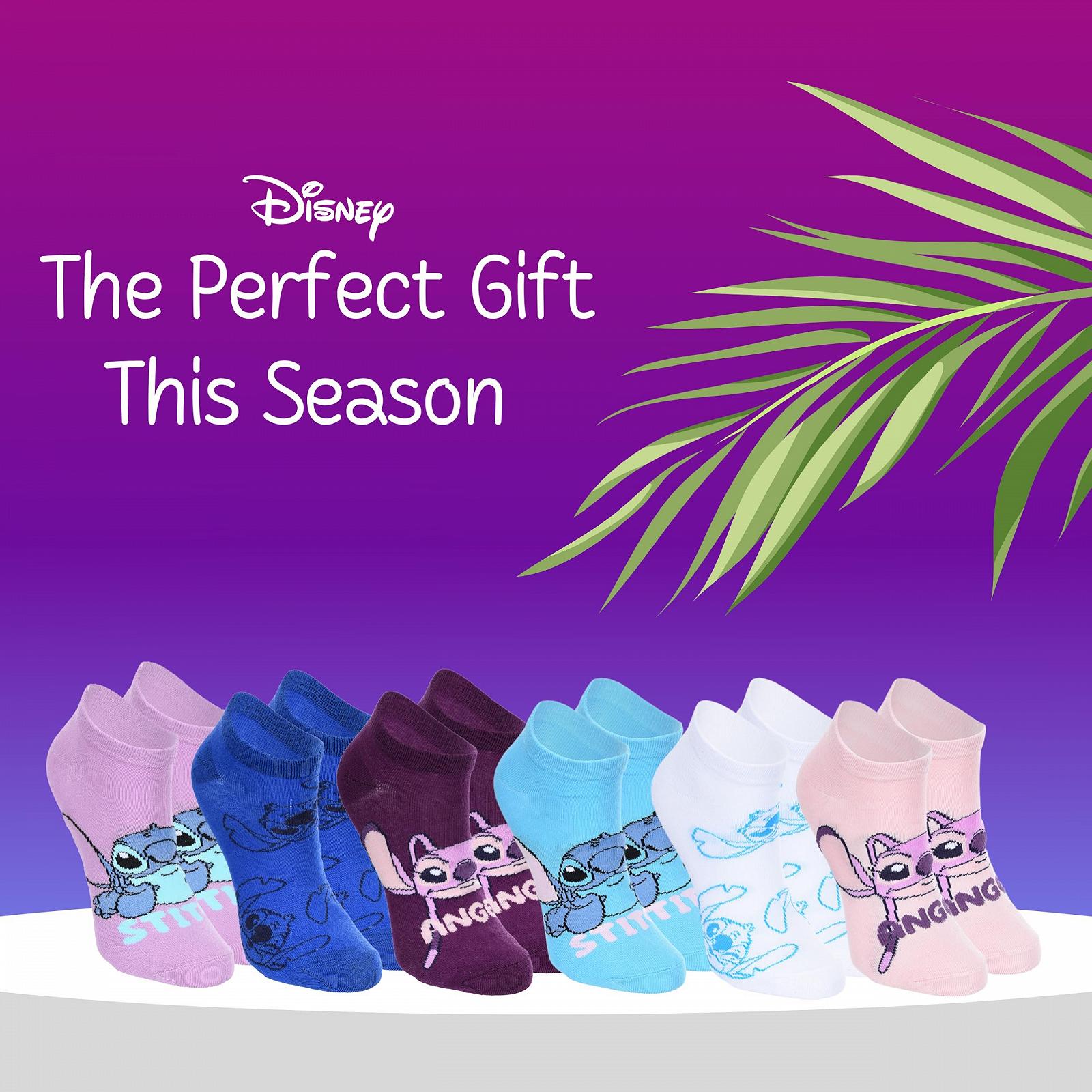 Носки Disney Stitch Женские, Набор из 6 коротких хлопковых носков-невидимок, Подарок для женщин, девочек и подростков, фото №6