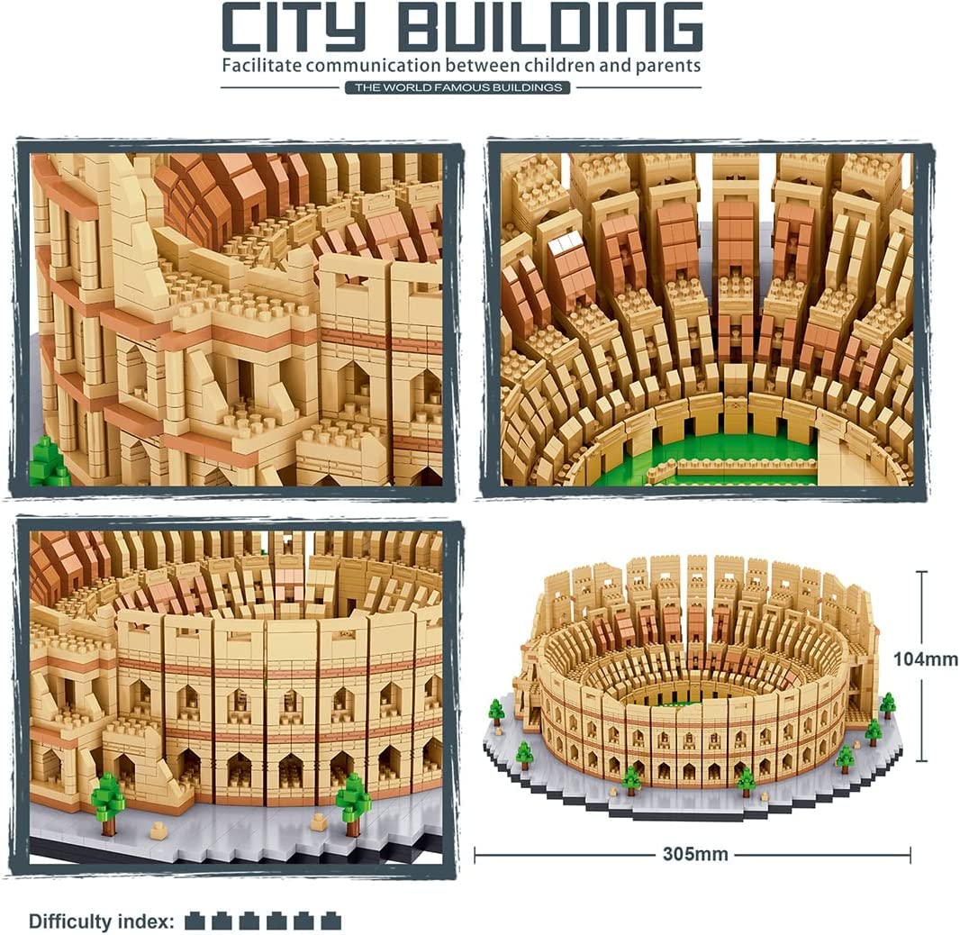 Набор блоков Roman Colosseum Architecture LZ8191 5594+ деталей подарок для взрослых и детей, фото №3