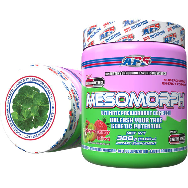 Предтренировочный комплекс Aps Mesomorph 388g ver4 Geranium Extract Strawberry Kiwi, фото №1