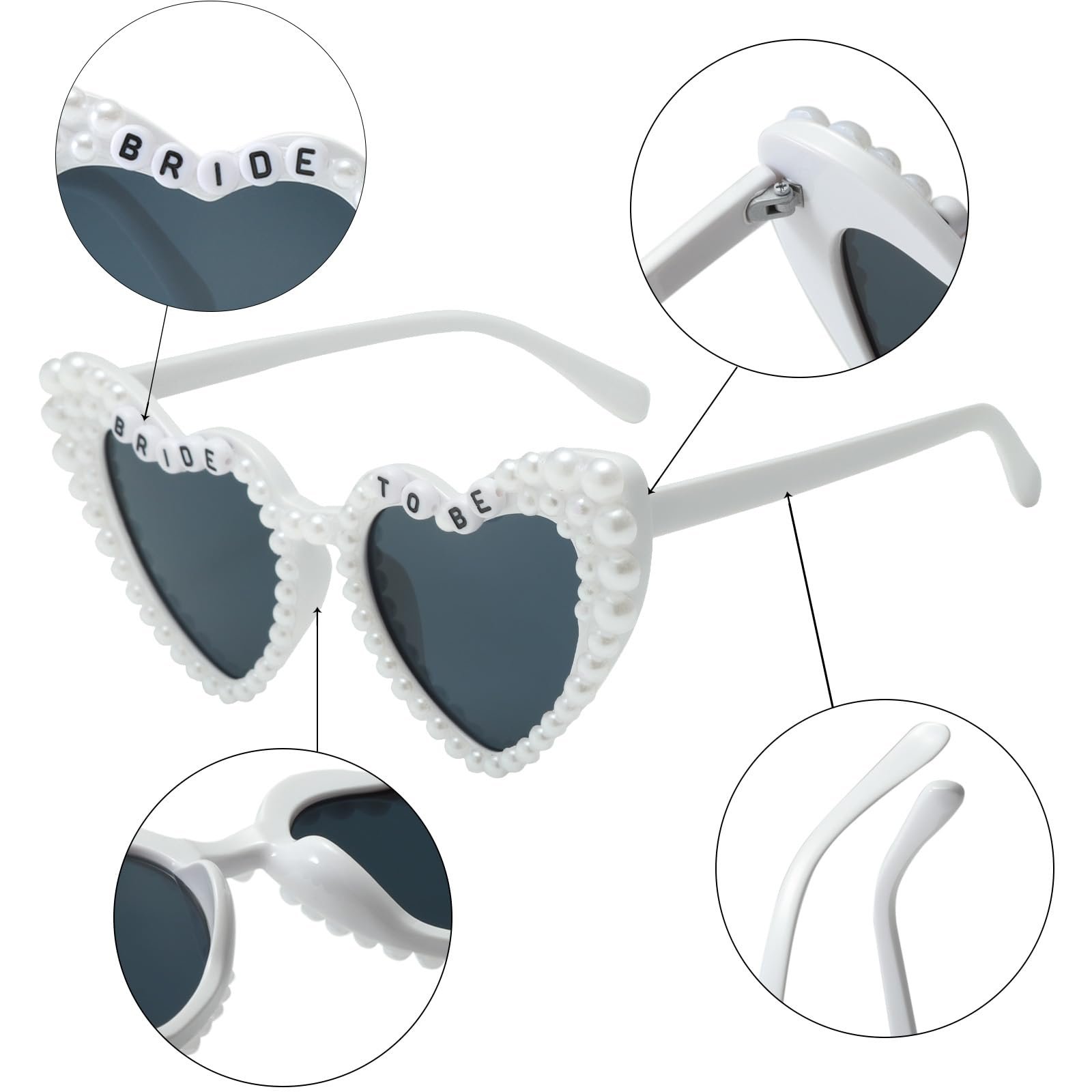 Сонцезахисні окуляри Серце Ретро Long Keeper для Нареченої Жіночі, фото №4