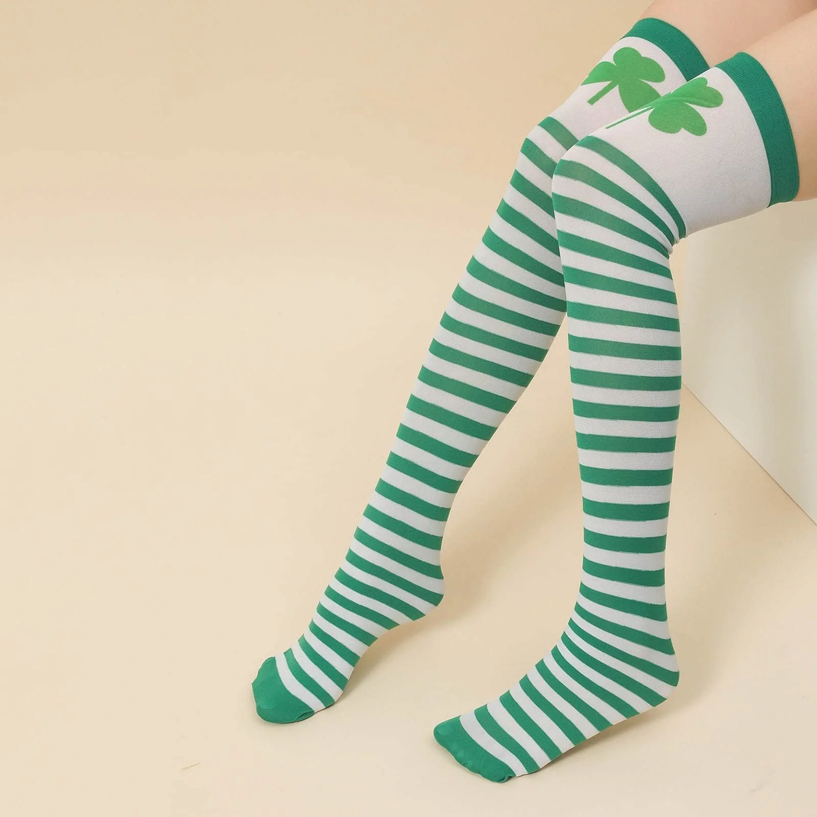 Шкарпетки з кумедним малюнком Funny St. Patrick's Day зелені, фото №3