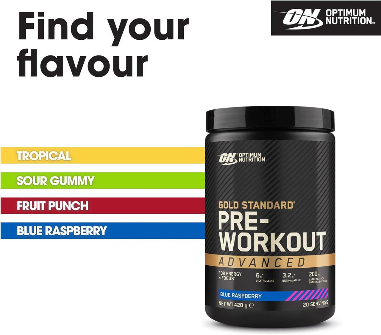 Предтренировочный комплекс Optimum Nutrition Pre Workout 420g Tropical EU, фото №3