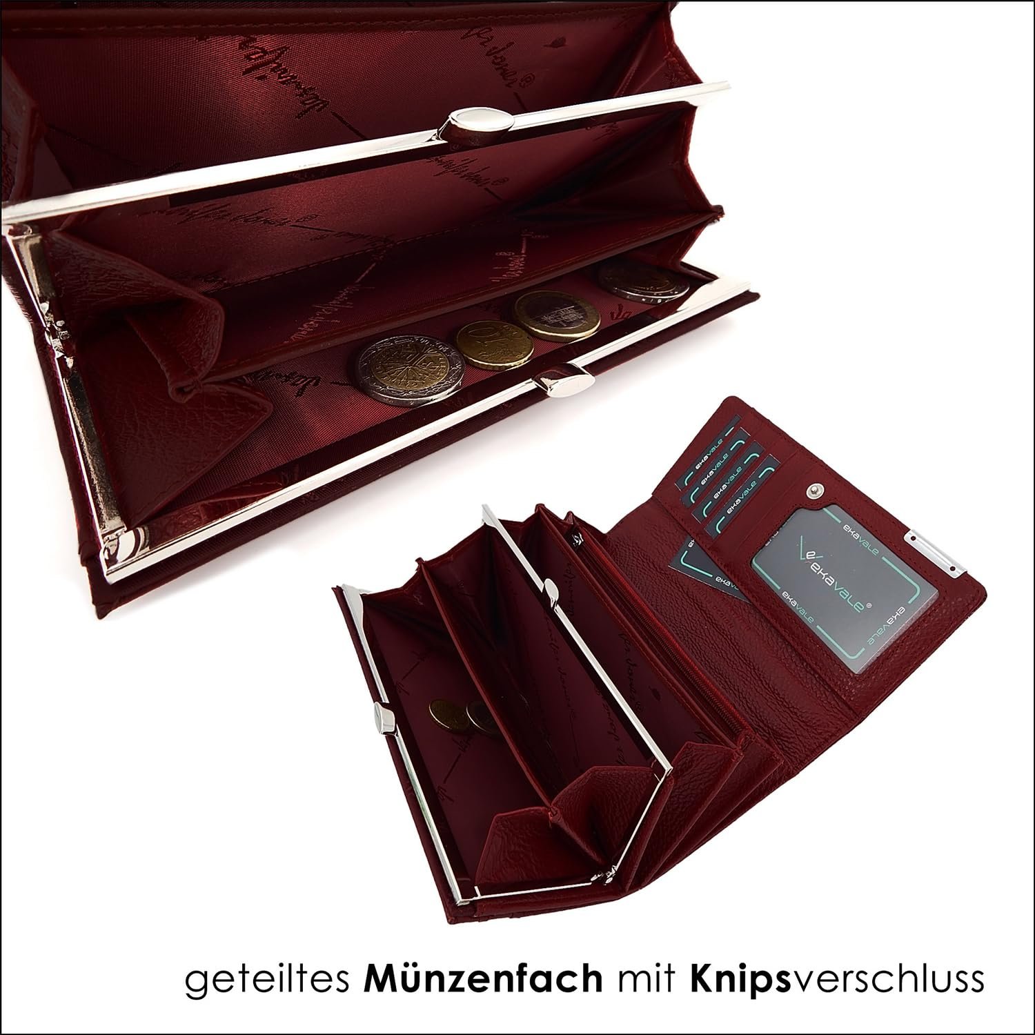 Кошелек eka5289, Бордовый Красный, Modern, фото №3