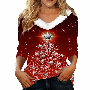 Рождественский свитшот LIANGTUOHAI с длинными рукавами, квадратным вырезом, принт носка, зеленый, "Merry Christmas", эластичный, новый, лучший для семьи - Фото 1