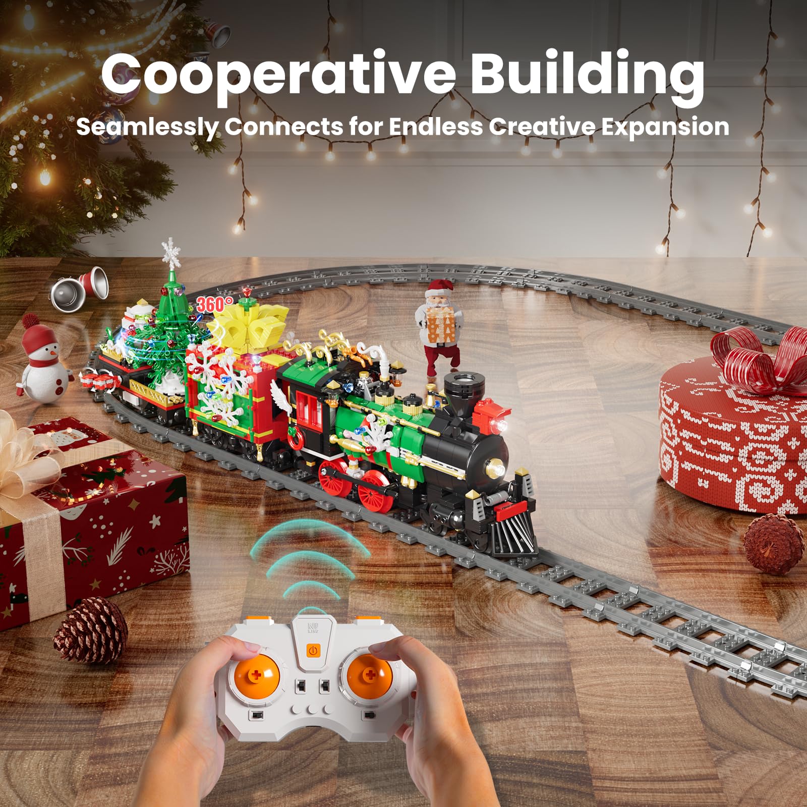 Конструктор Mould King Christmas Train 12012s 1457 деталей, фото №3
