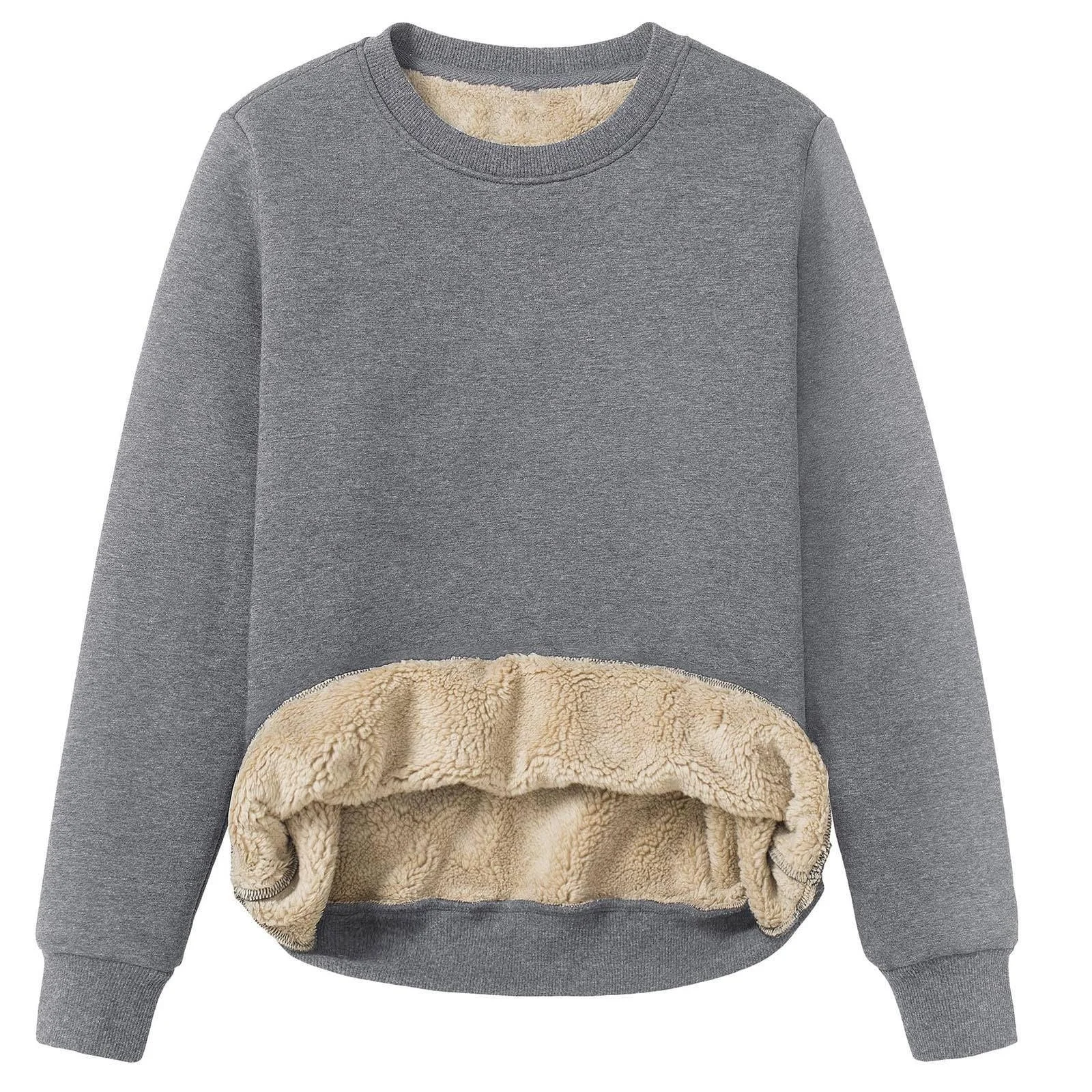 Женский термопуловер Teddy Fleece, толстовка, длинный рукав, теплый пуловер, толстое термобелье, большой размер, флисовый джемпер, однотонное плюшевое нижнее белье, длинный джемпер, топ, джемпер с длинным рукавом, фото №1 Женский термопуловер Teddy Fleece, толстовка, длинный рукав, теплый пуловер, толстое термобелье, большой размер, флисовый джемпер, однотонное плюшевое нижнее белье, длинный джемпер, топ, джемпер с длинным рукавом, фото №1