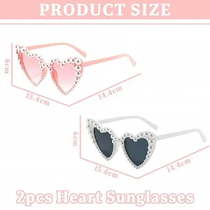 Солнцезащитные Очки Сердцевидные MKKZLPN Белые/розовые (2 шт) цена на synthetic.ua - Фото 1 Солнцезащитные Очки Сердцевидные MKKZLPN Белые/розовые (2 шт) synthetic.ua - Фото 1