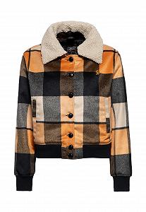 Куртка Trucker Queen Kerosin Qk Женская Куртка-шерпа College Jacket Aviator Jacket Винтажная Ретро Клетчатая Зимняя Куртка Teddy Fur Шерстяная Куртка - Фото 1