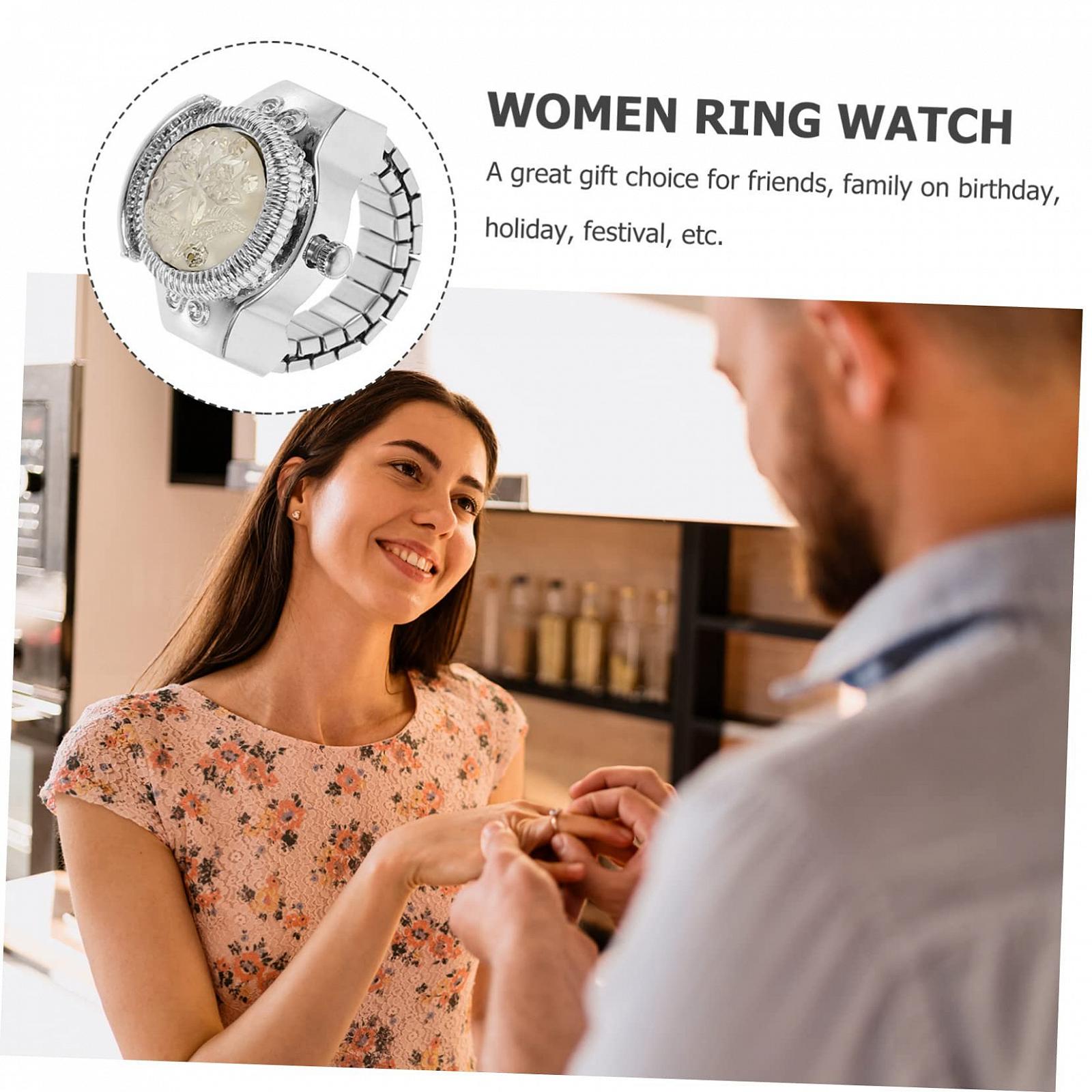 Кольцо-часы Beaupretty кварцевые мужские цинковый сплав красный, фото №7