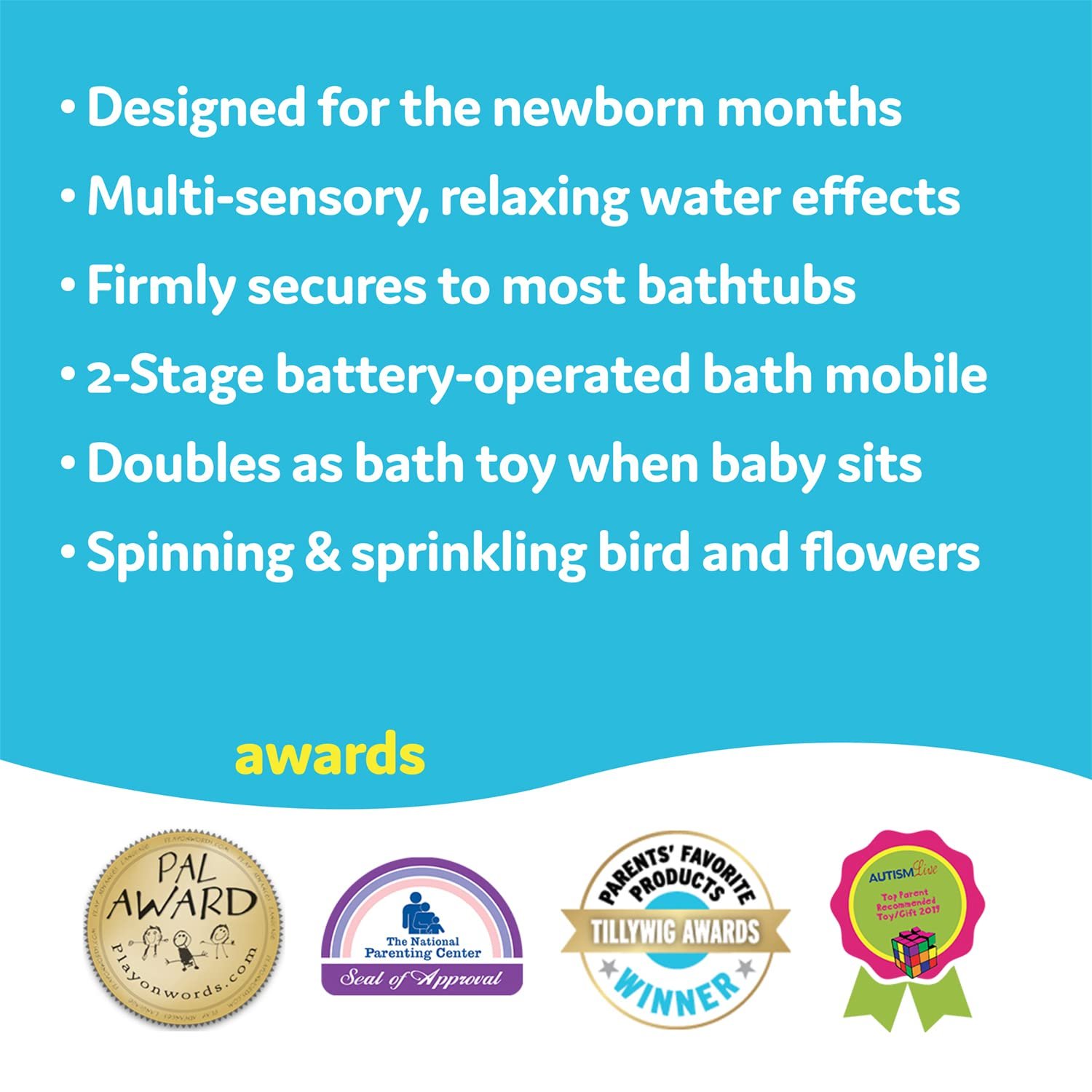 Мобіль для ванни Yookidoo Sensory з живленням від батарейок, фото №5