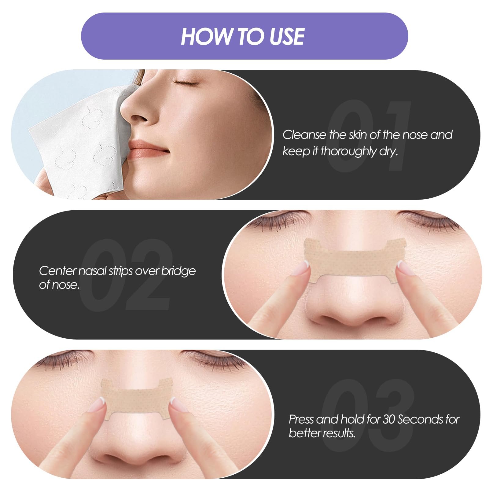 Пластирі від хропіння (100 шт.) Extra Strong, фото №4 Пластирі від хропіння (100 шт.) Extra Strong, фото №4