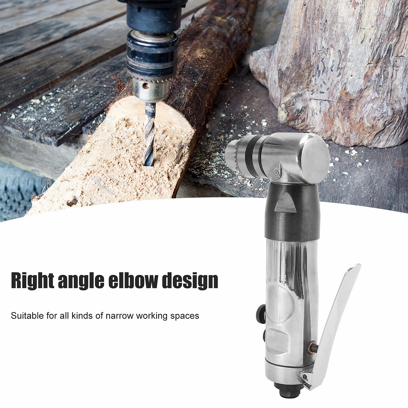 Шлифовальная машина 3/8 дюйма Mini Air Die Grinder Правый угол Пневматический Угловой Ручной Промышленный Дрель Аксессуары CW/CCW (EU Plug), фото №2