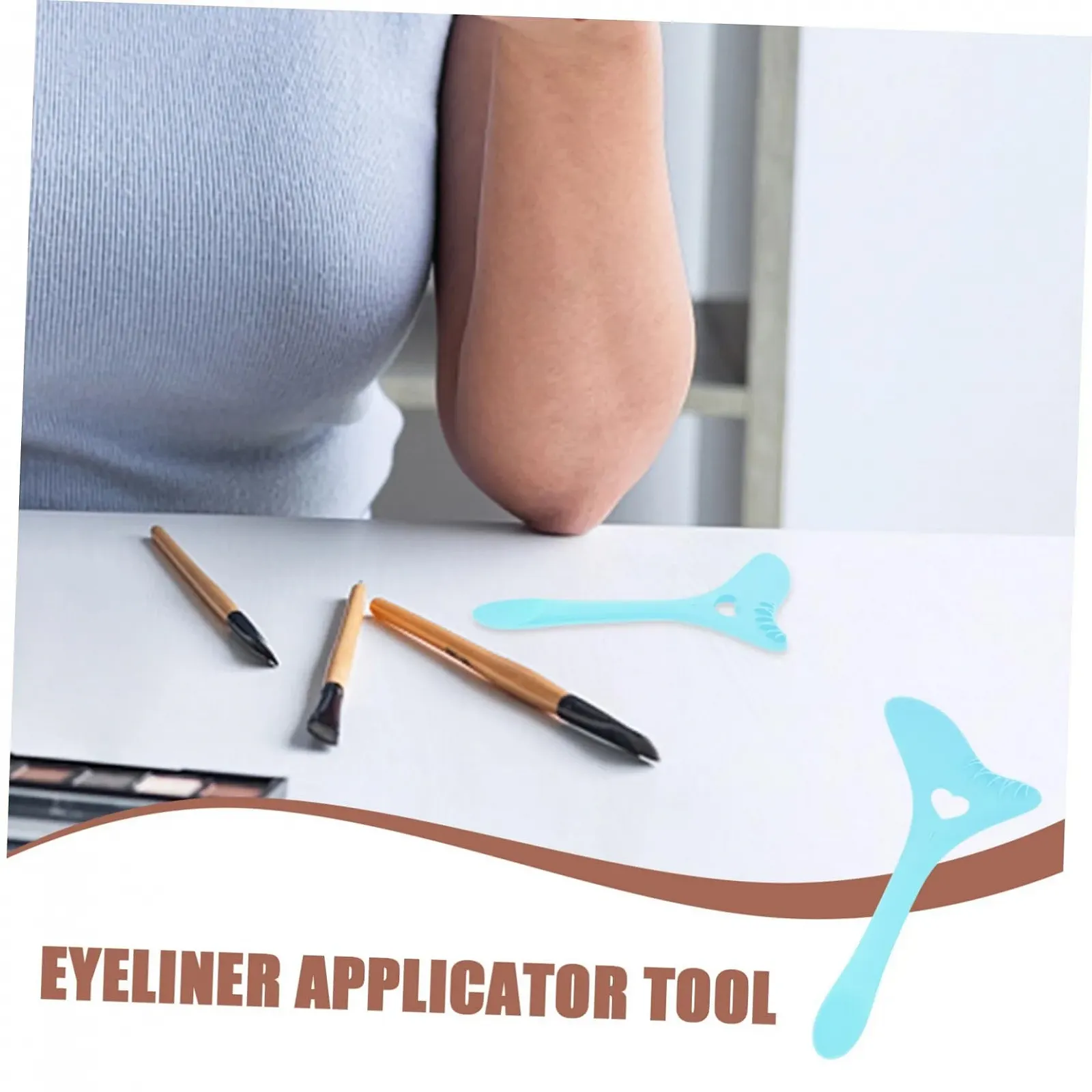 Інструменти для малювання макіяжу для підводки очей Miss Face Трафарет для захисту макіяжу з силікагелю, фото №7