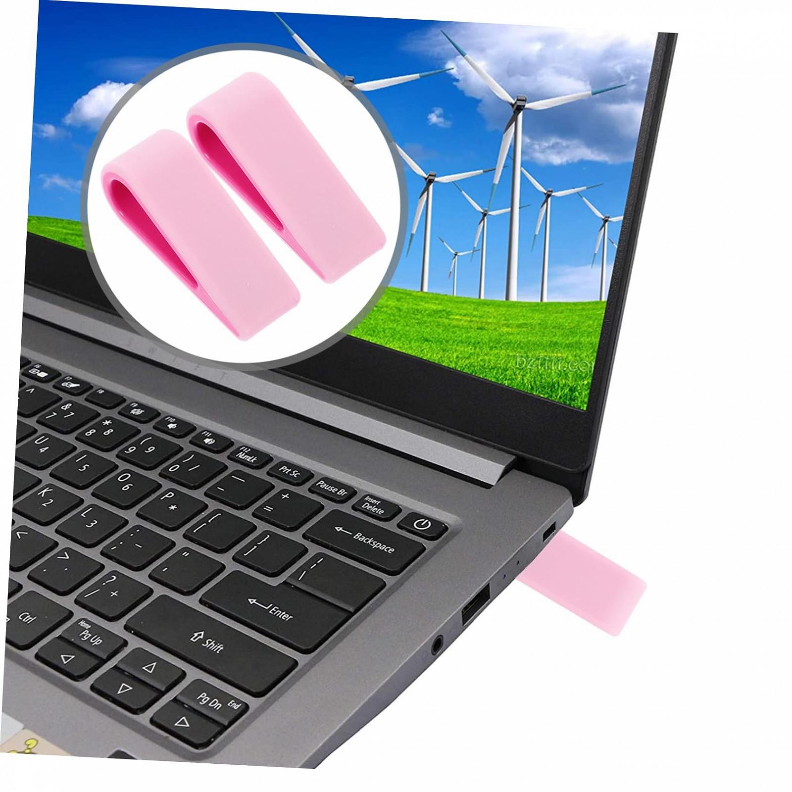 Подставка для ноутбука TEHAUX, регулируемая по высоте, 2 шт., портативная подставка для ноутбука с функцией охлаждения, эргономичная поддержка для ноутбука для стола и кровати, розовая, фото №8