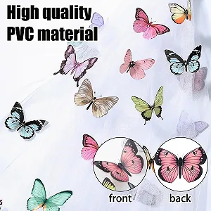 Наклейки для стін 34 шт 3D Метелики Декор для дитячої та свят synthetic.ua - Фото 1