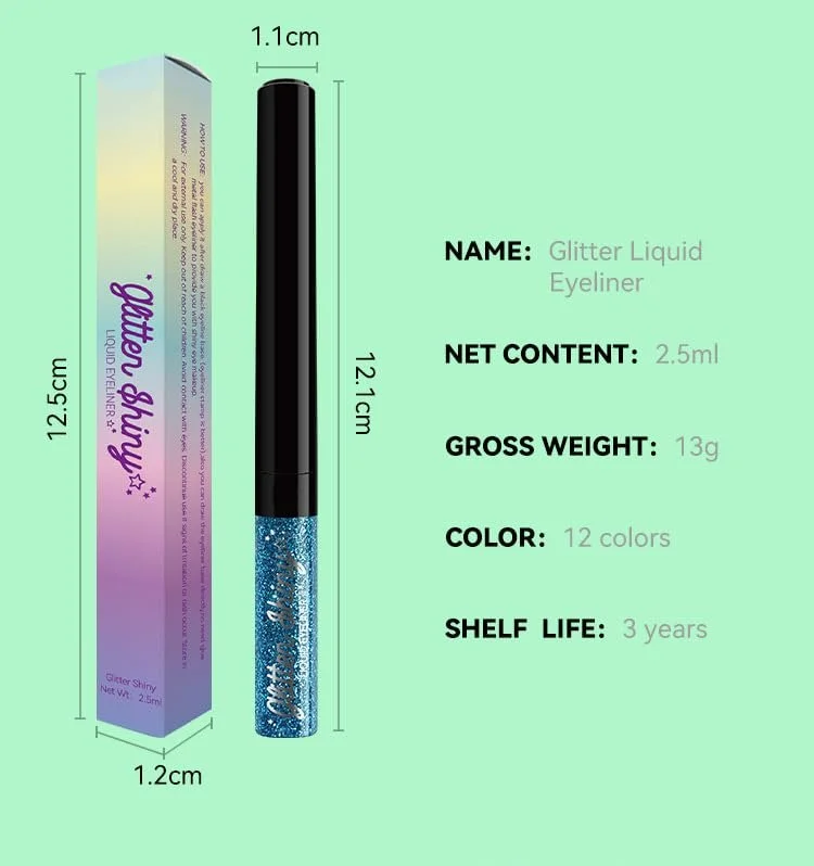 Жидкая Подводка для глаз с блестками (8), фото №7 Жидкая Подводка для глаз с блестками (8), фото №7