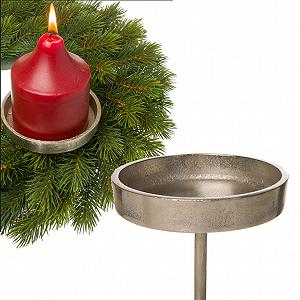 Свічник Алюмінієвий Круглий 10 см Срібний synthetic.ua - Фото 1