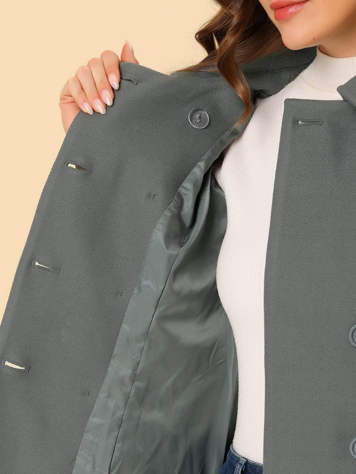 Пальто Allegra K Женское Длинный рукав, фото №5 Пальто Allegra K Женское Длинный рукав, фото №5