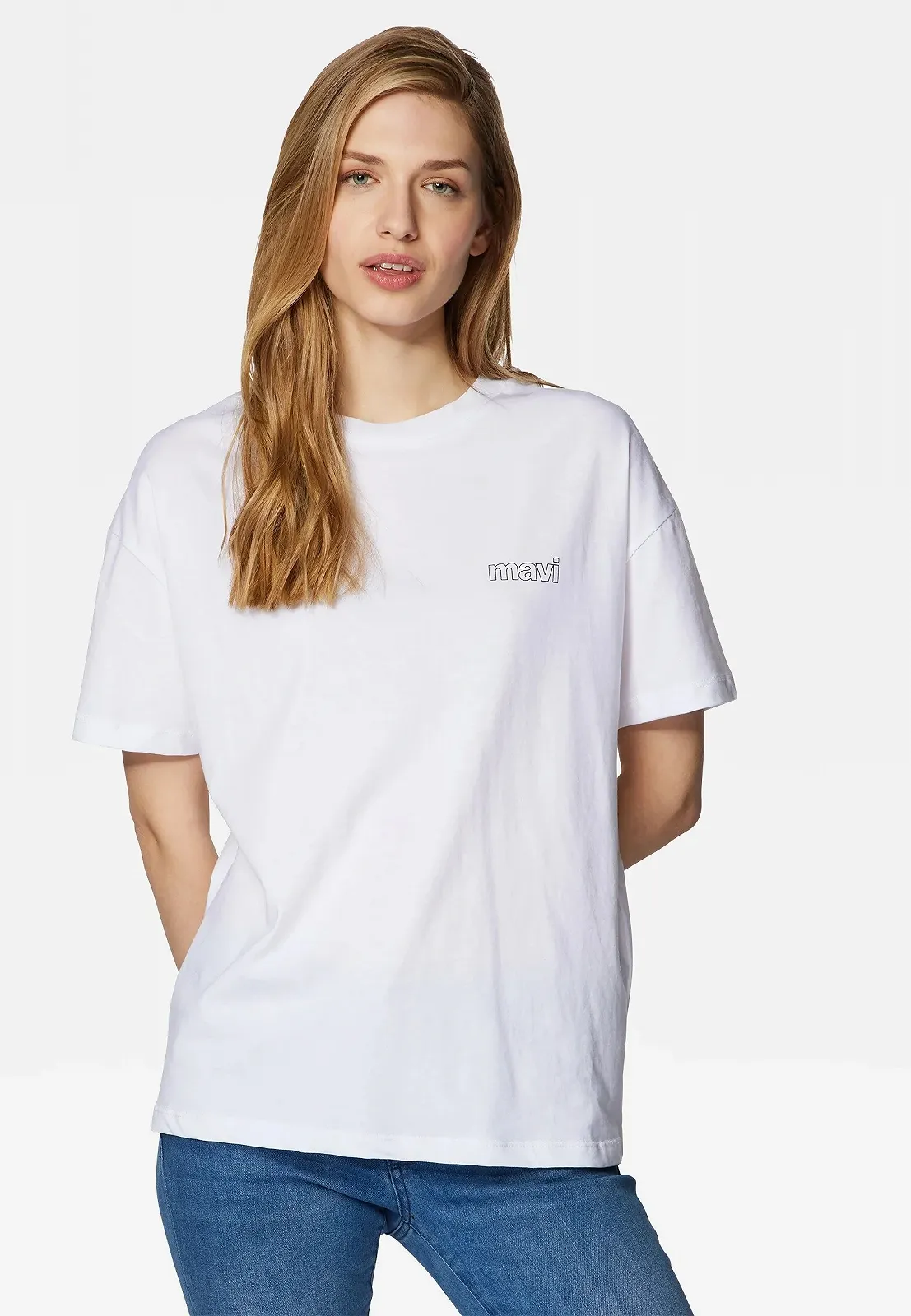 Женская футболка MAVI Short Sleeve Top White - XS, фото №1 Женская футболка MAVI Short Sleeve Top White - XS, фото №1