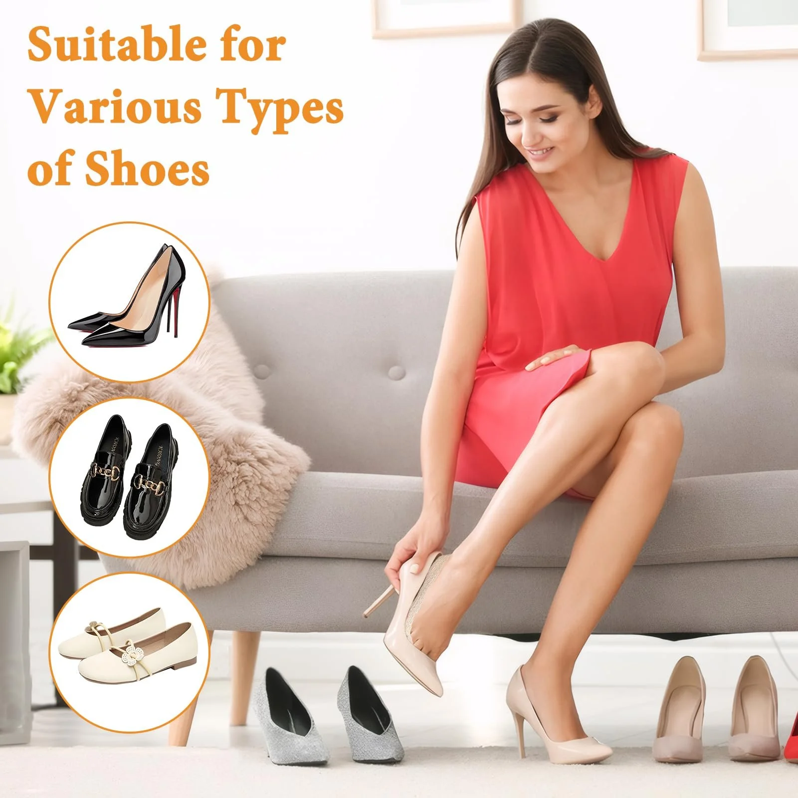 Женские носки Кружевные 10 пар Балетки Невидимые носки Хлопок Дышащие Кружевные носки для высоких каблуков и кроссовок Низкие (разноцветные), фото №2