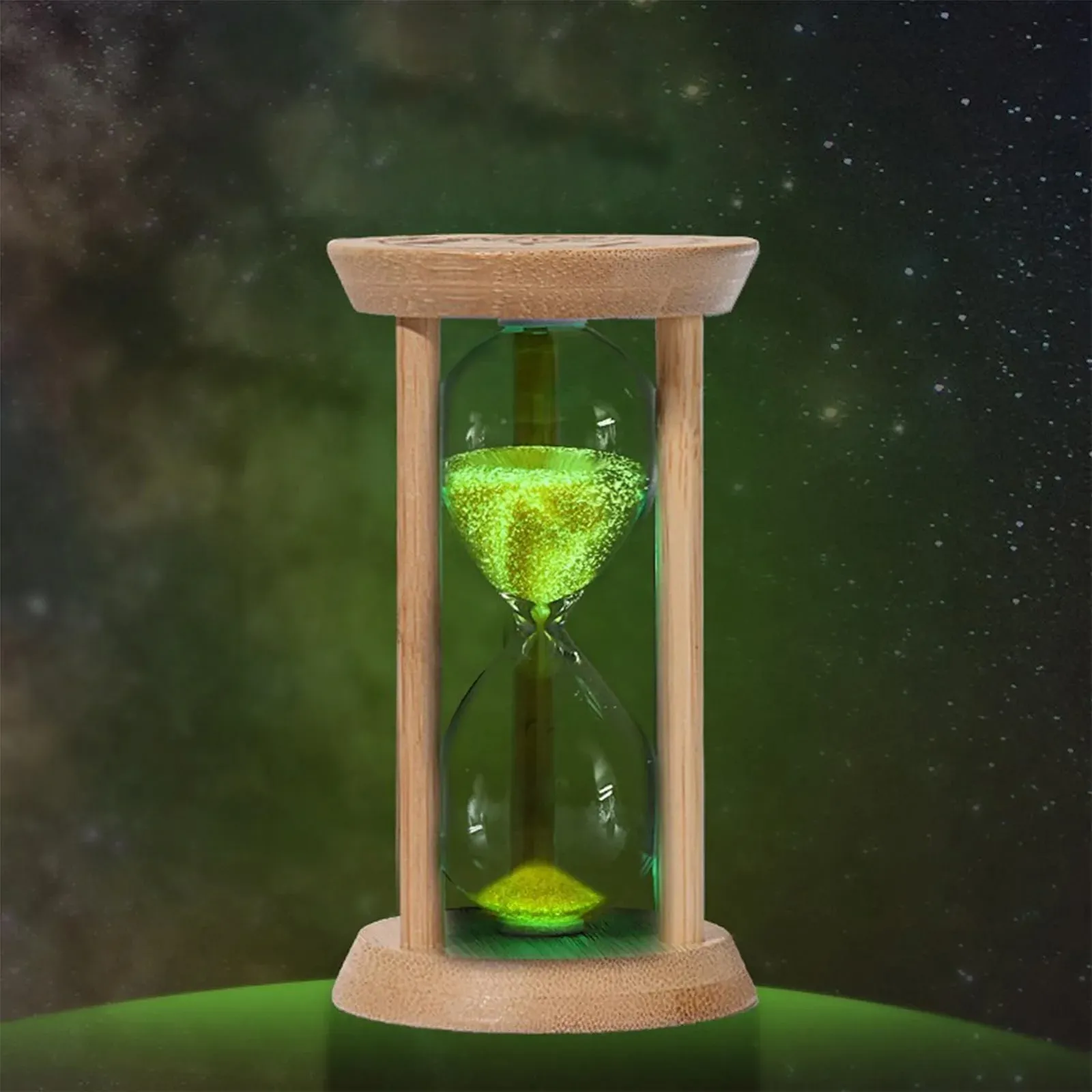 Пісочний годинник Mini Hourglass Світний Дерев'яний 10 хвилин Помаранчевий, фото №6