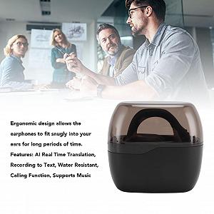 Наушники-переводчики 3-в-1, 133 языка с приложением, Bluetooth 5.3, шумоподавления, для обучения, стандартные synthetic.ua - Фото 1