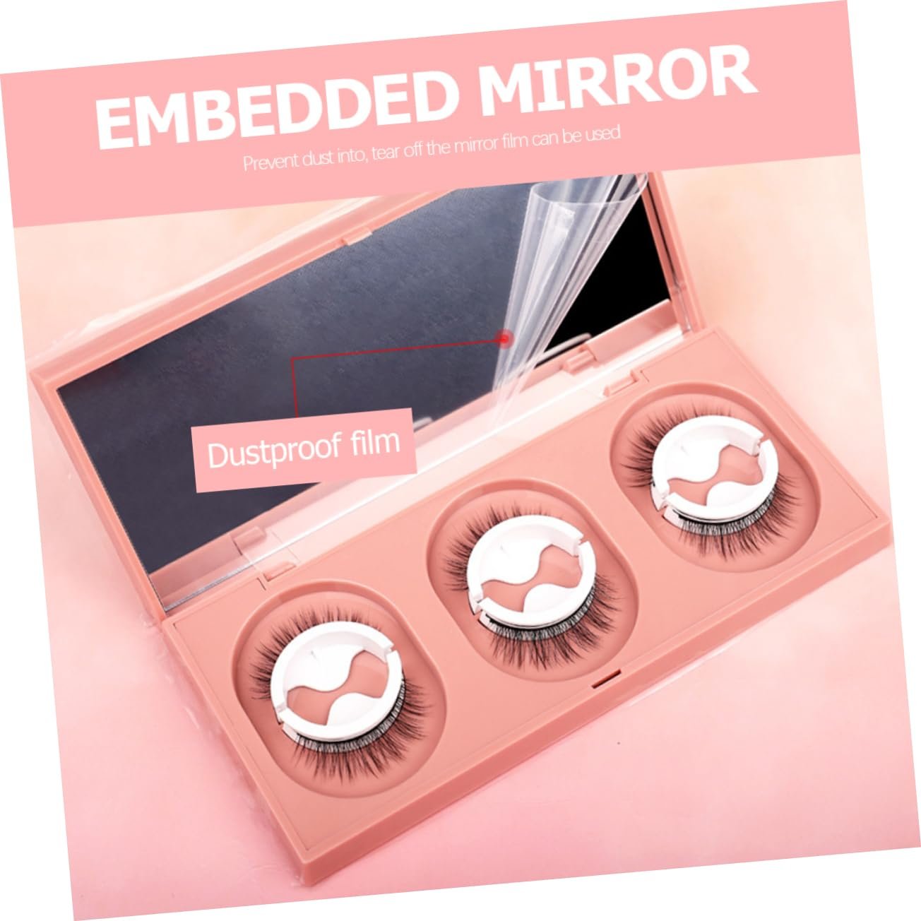 Накладні вії Angoily 3 пари самоклеючі пухнасті для косплея з смужкою з 3D хімічного волокна, фото №2