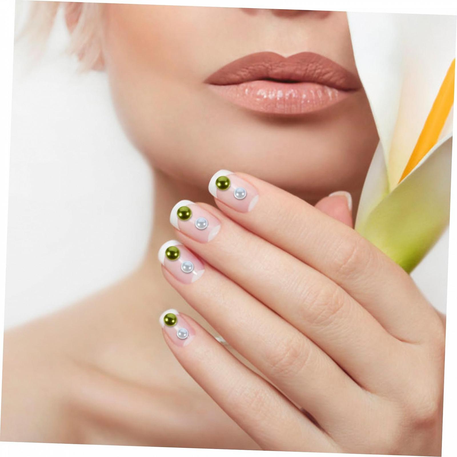 Подвеска для ногтей NUOBESTY Стразы фиолетовые, кабошоны, искусственные жемчужные бусины, полусферические бусины для маникюра, жемчуг, непористые наклейки для ногтей ABS, 1 коробка, фото №4