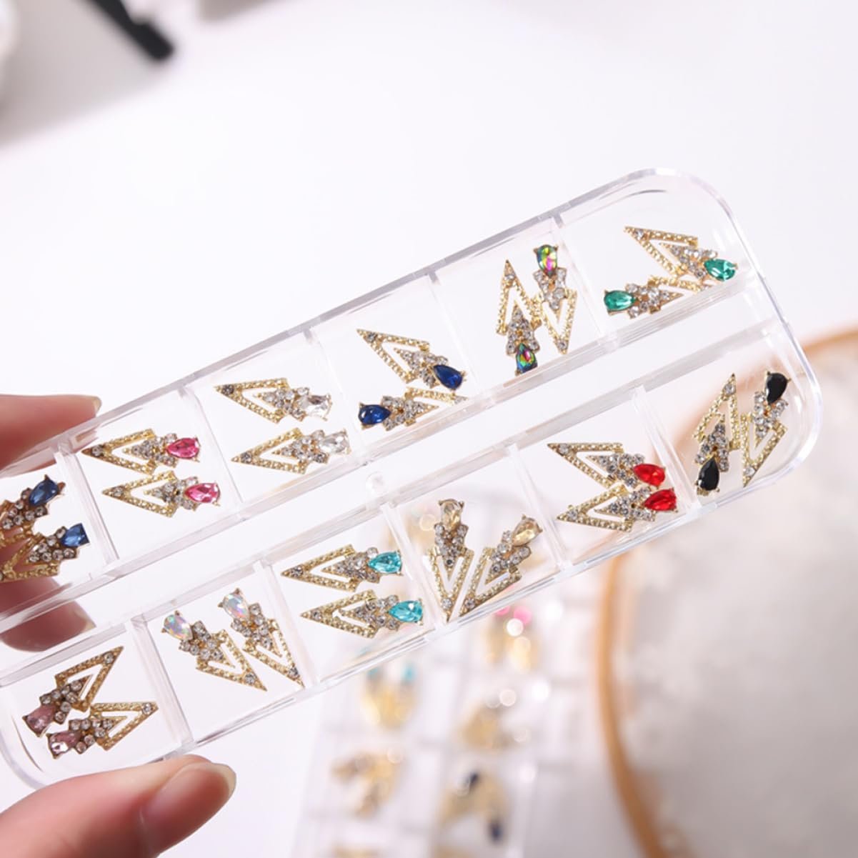 Украшения для ногтей Стразы для ногтей 24 шт. Блестящие украшения для маникюра и акриловых ногтей, фото №6