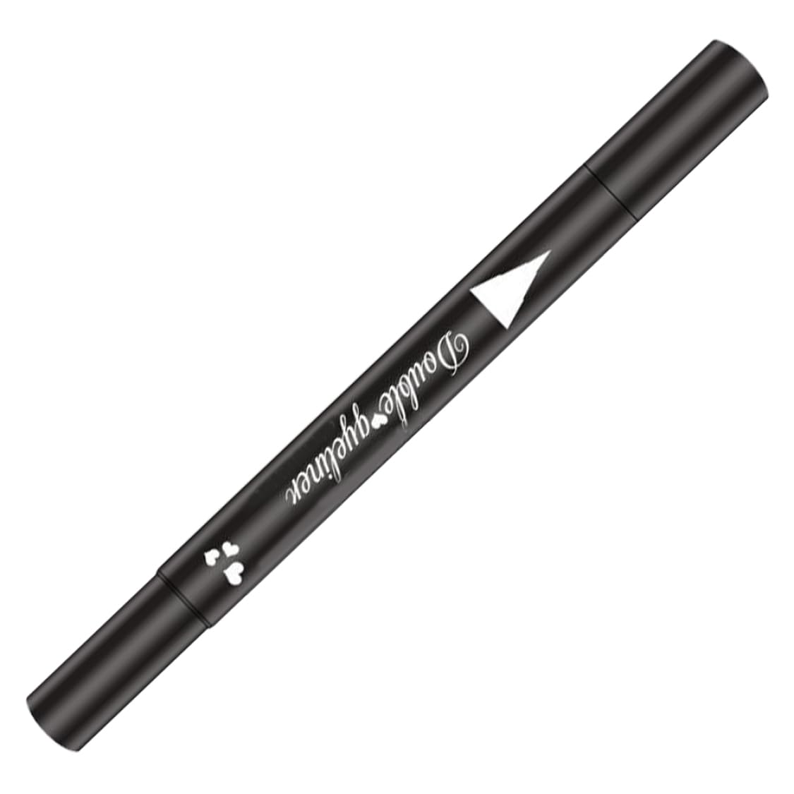 Подводка Stamp 2 в 1 Double Head Fabric Waterproof Liquid Eyeliner Pen Makeup Tool Black Heart, фото №4