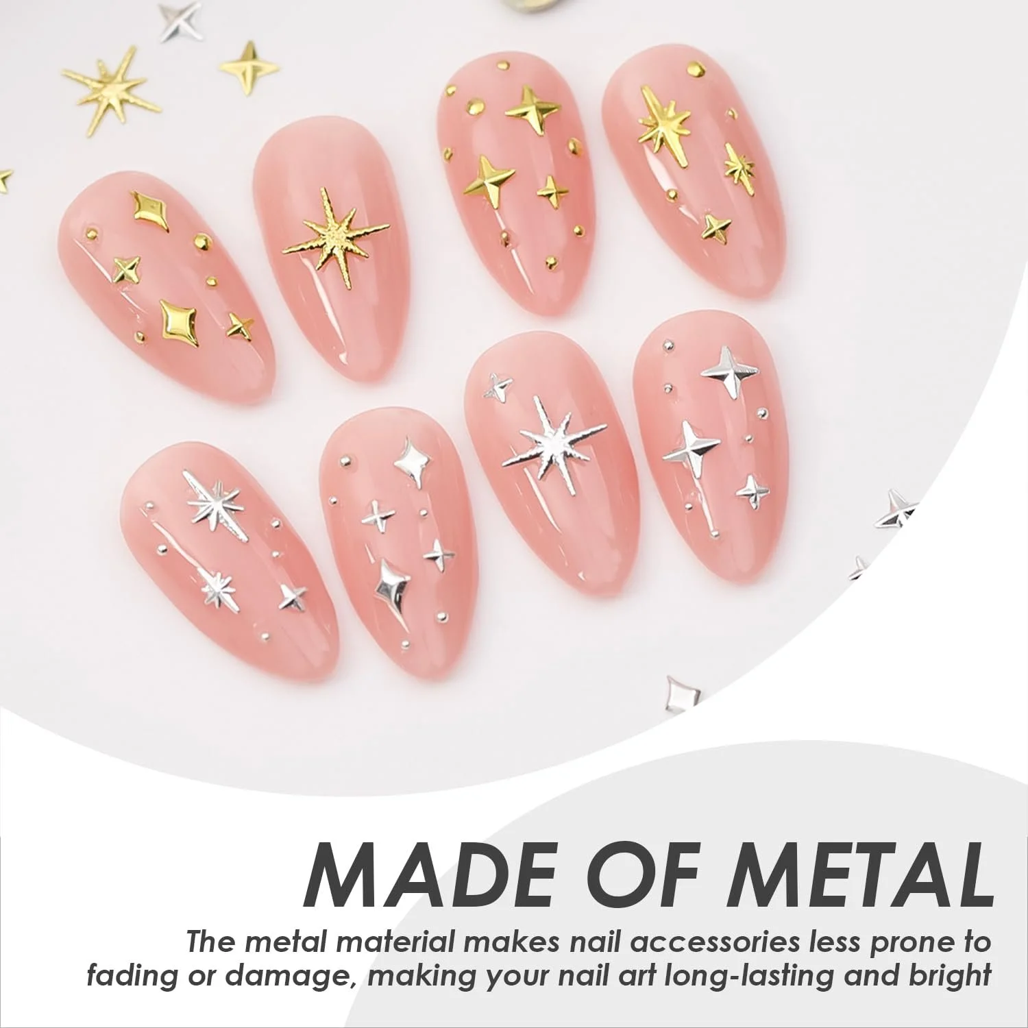 Зірка 400 шт. Золотистий, Сріблястий, фото №3