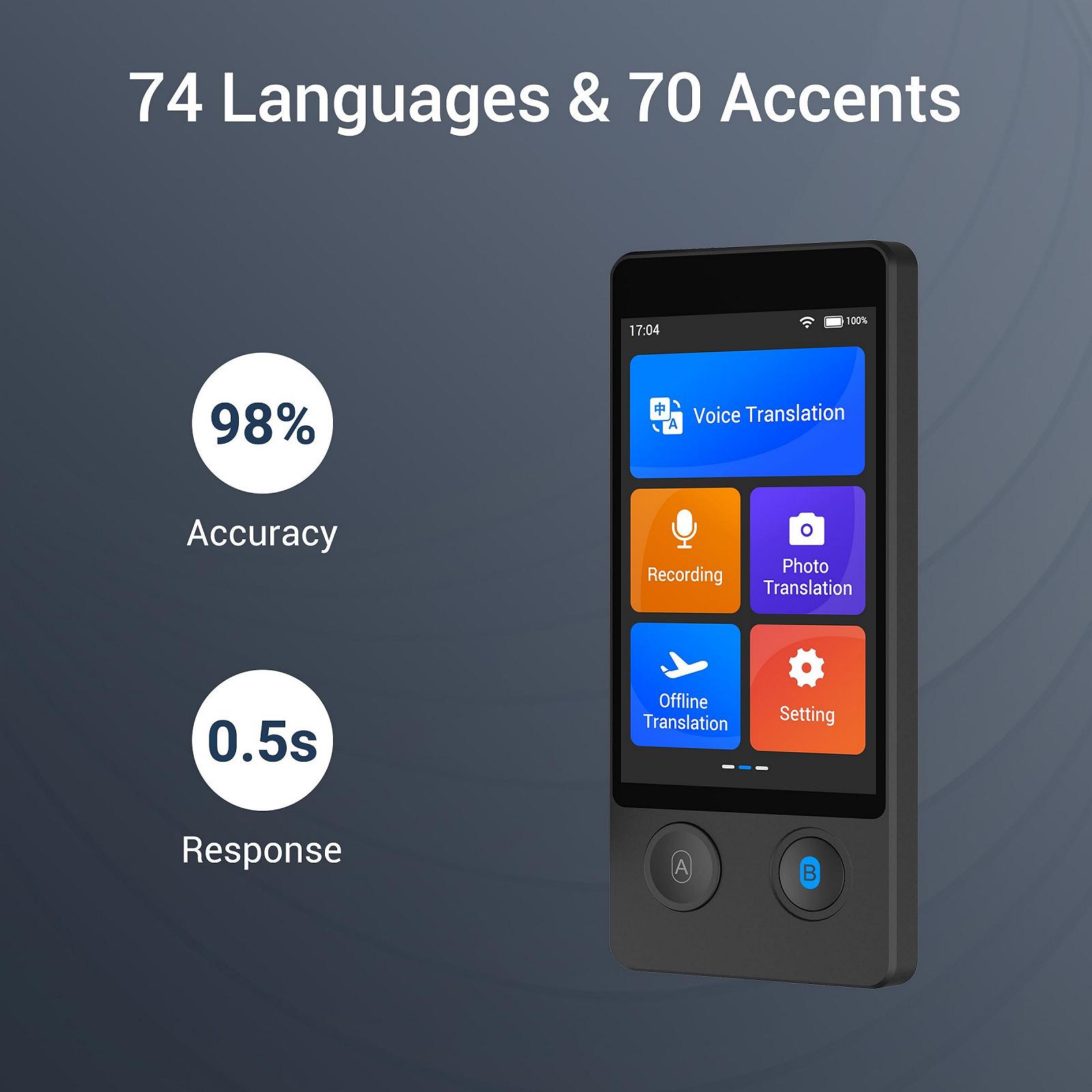 Устройство для устного перевода Anfier W12 Черный, фото №3