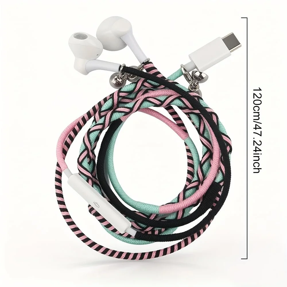 Вакуумні навушники Armband Design USB-C Braided Cable 12#, фото №2 Вакуумні навушники Armband Design USB-C Braided Cable 12#, фото №2