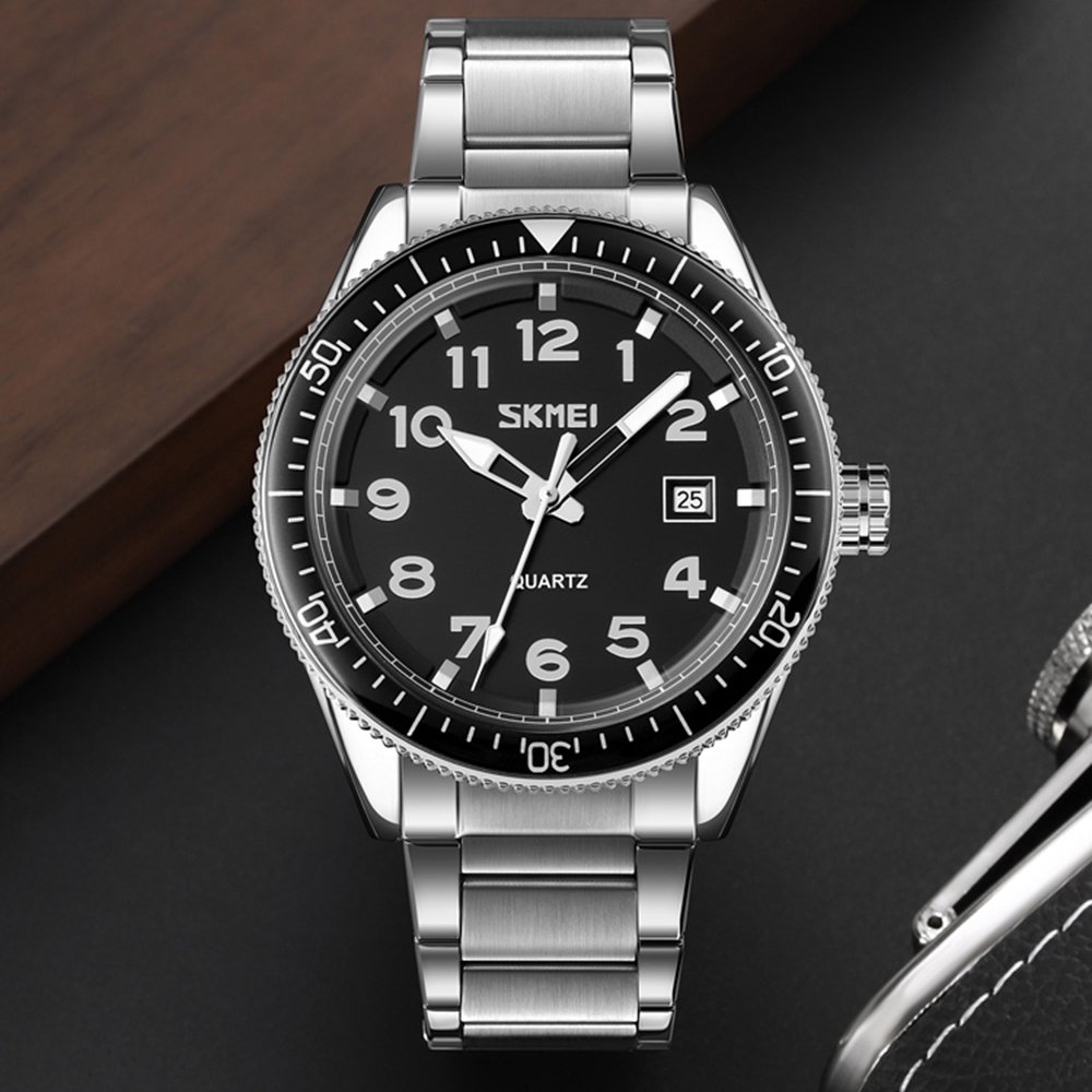 Годинник Skmei 9232SSIBK Silver/Black-steel strap, фото №3