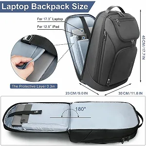 Рюкзак для ноутбука 30 л 17.3 дюйма водонепроницаемый с USB-портом противоугонный Темно-черный цена на synthetic.ua - Фото 1 Рюкзак для ноутбука 30 л 17.3 дюйма водонепроницаемый с USB-портом противоугонный Темно-черный synthetic.ua - Фото 1