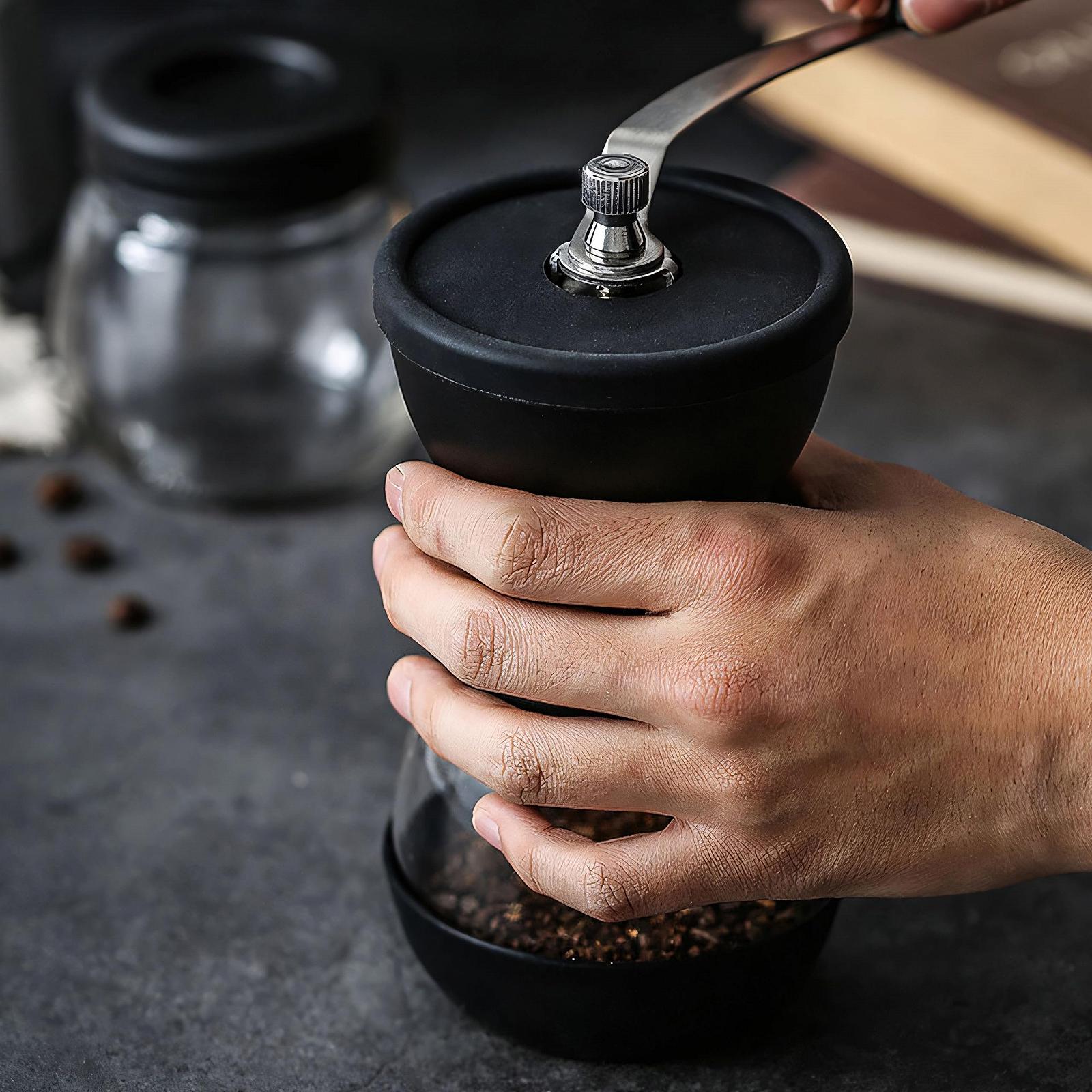 Ручная кофемолка Retoo Ceramic Grinder, мельница для крупного и мелкого помола, ручная мельница, нержавеющая сталь, кофейные зерна, перечница, лезвие, чаша, контейнер для хранения, черный, фото №3 Ручная кофемолка Retoo Ceramic Grinder, мельница для крупного и мелкого помола, ручная мельница, нержавеющая сталь, кофейные зерна, перечница, лезвие, чаша, контейнер для хранения, черный, фото №3