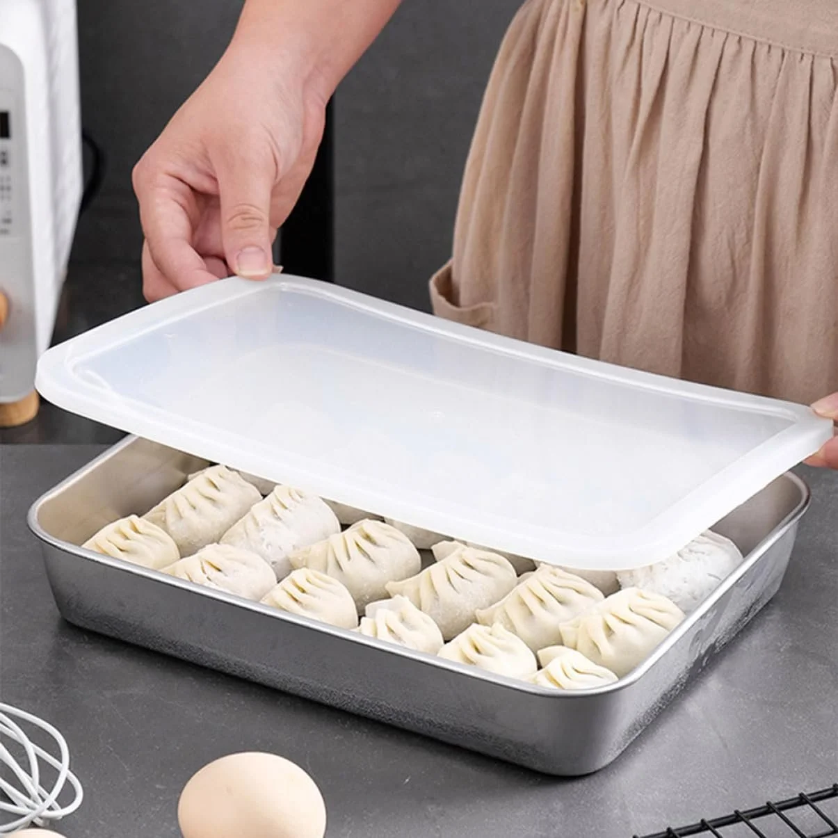 Форма для випікання VICASKY прямокутна з нержавіючої сталі для хліба та піци термостійка, фото №6 Форма для випікання VICASKY прямокутна з нержавіючої сталі для хліба та піци термостійка, фото №6