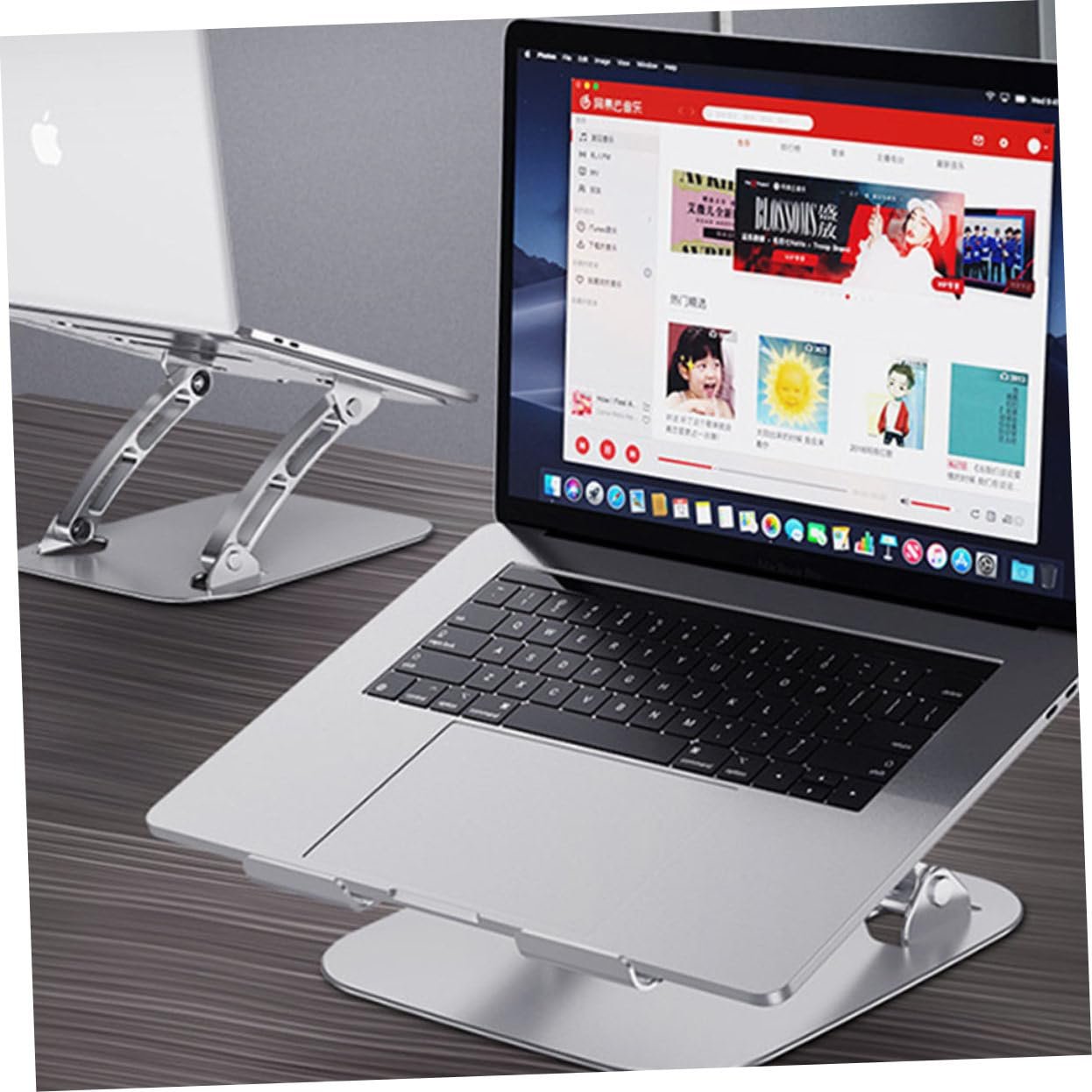 Підставка для ноутбука NUOBESTY Регульована Портативна Складана Алюмінієва, фото №7