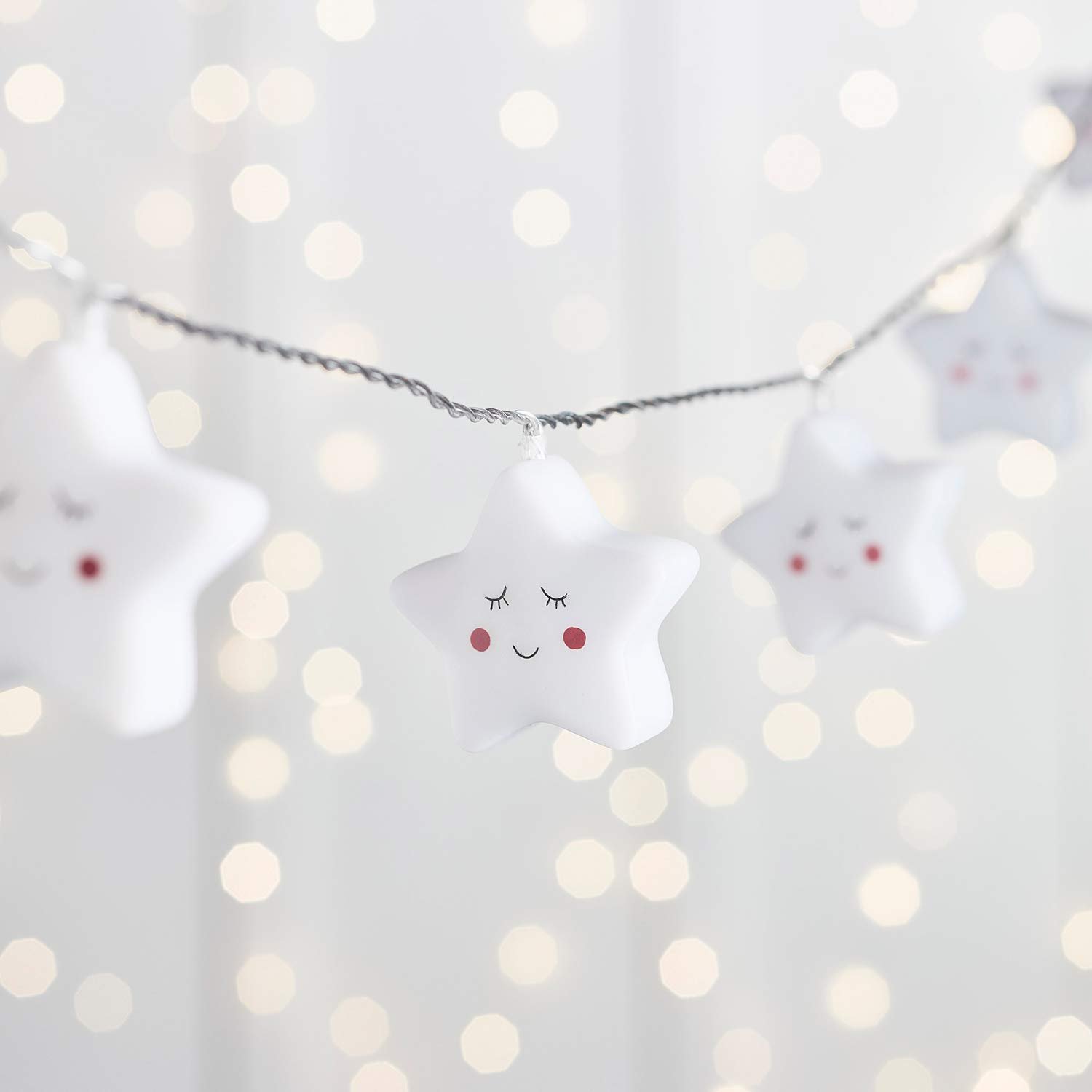 Гирлянда Lights4fun, 20 LED Звезд, для детской комнаты, фото №4