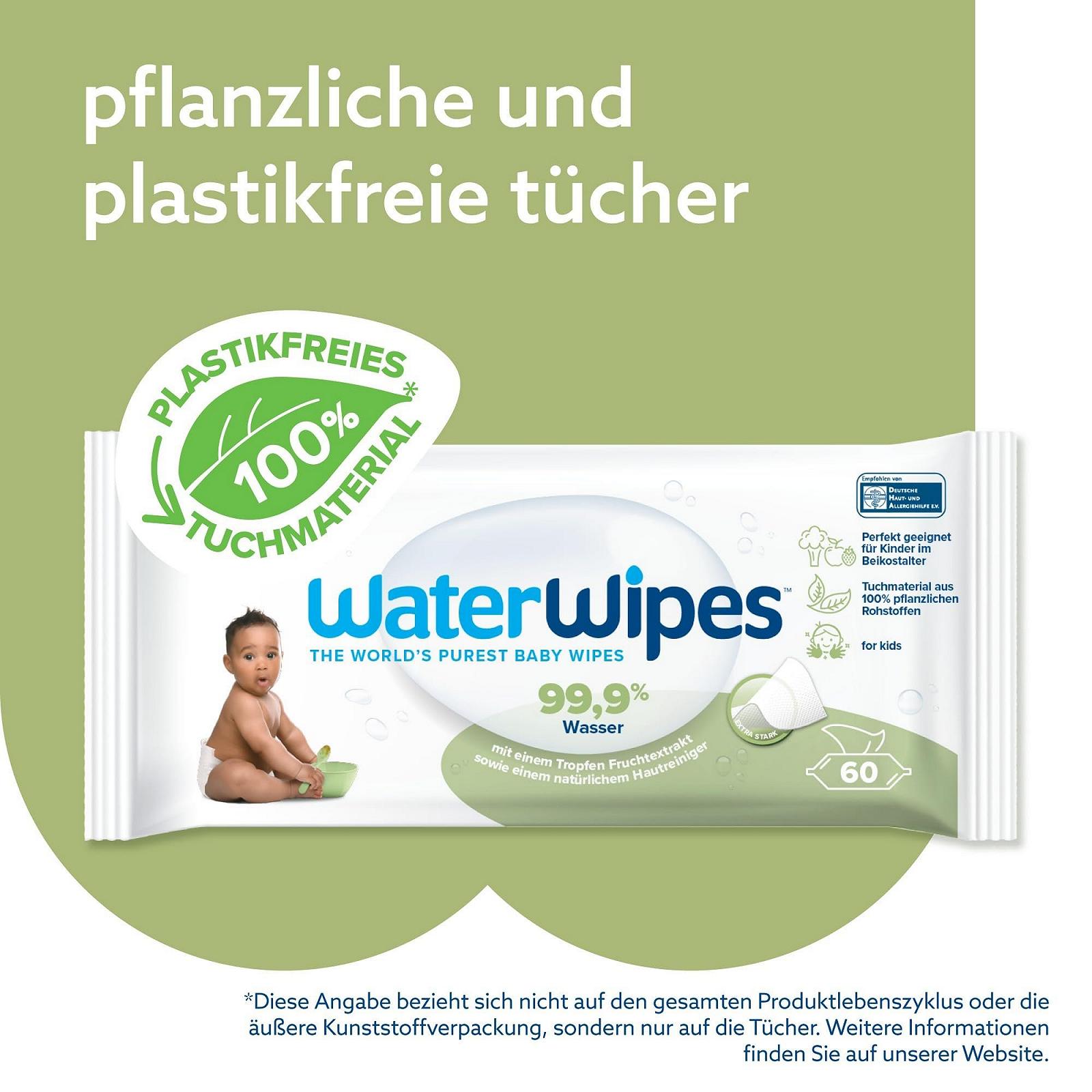 Серветки WaterWipes Текстурированные для детей и младенцев, 240 шт (4 упаковки), на 99,9% на водной основе, без запаха, для чувствительной кожи, фото №5