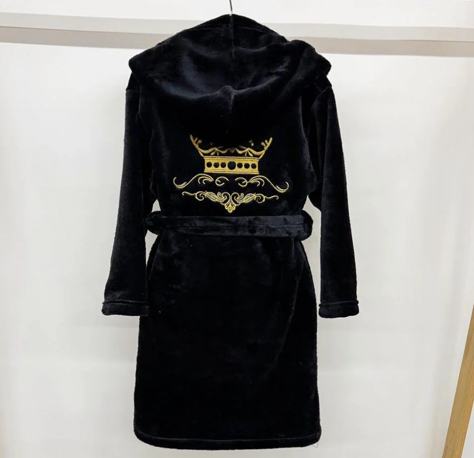 Теплий махровий халат з вишивкою від 110 до 170 см з капюшоном, фото №9 Теплий махровий халат з вишивкою від 110 до 170 см з капюшоном, фото №9