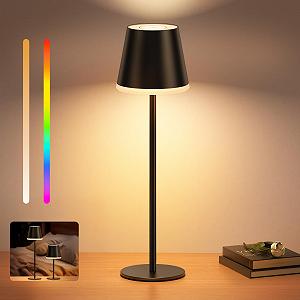 Світлодіодна настільна лампа VIWAVE акумуляторна USB 5200 mAh, регульована висота, RGB, IP54, алюмінієва - Фото 1