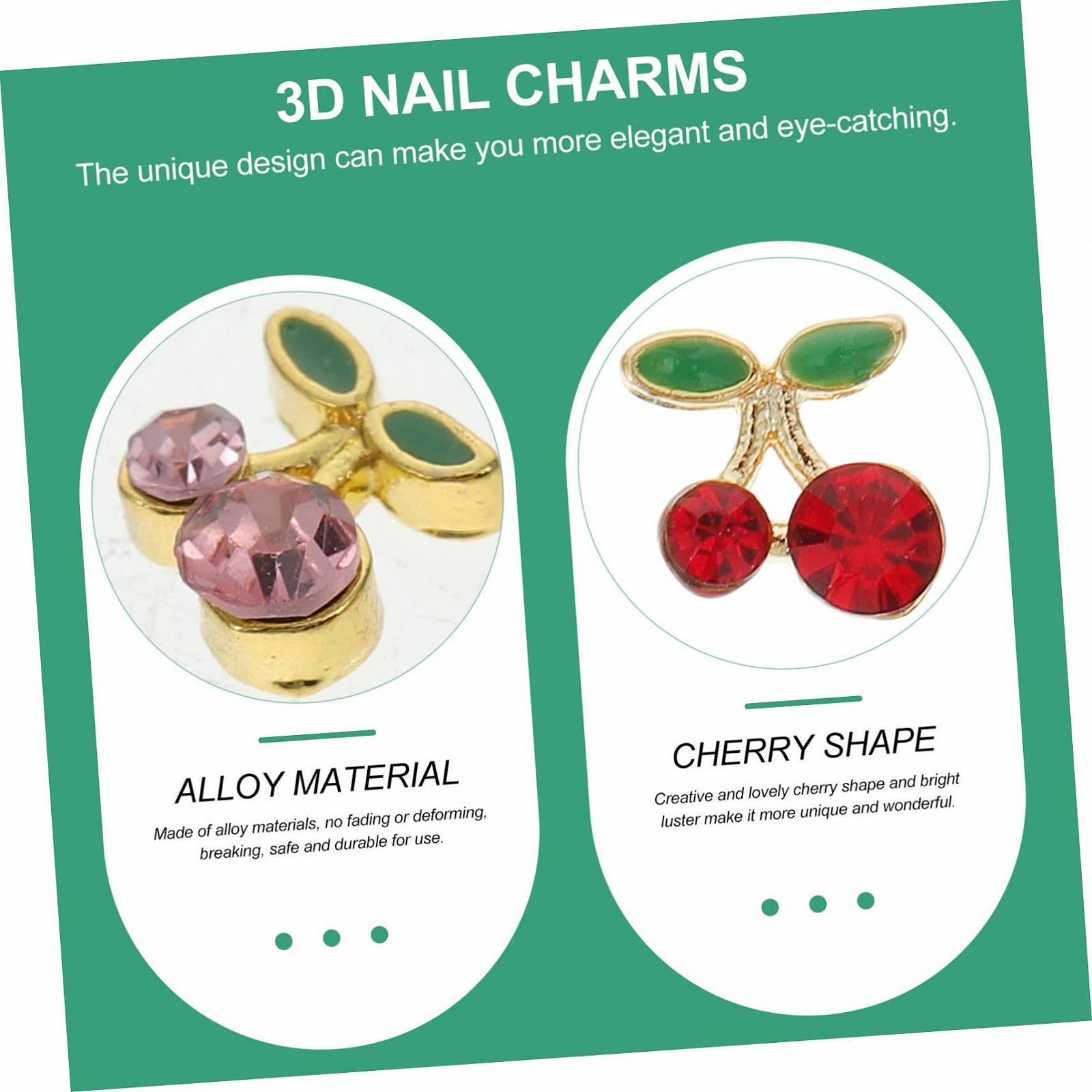 Прикраса для нігтів Вишня WOONEKY 36 шт., фото №3