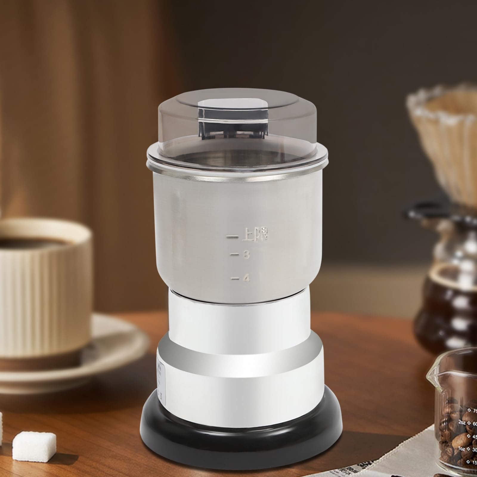 Кофемолка из нержавеющей стали с прозрачной крышкой 500 мл, фото №9