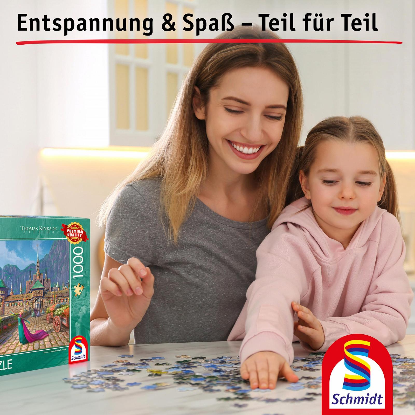 Пазл Schmidt Spiele Thomas Kinkade Disney Frozen Celebrating in Arendelle 58042 1000 элементов, фото №6