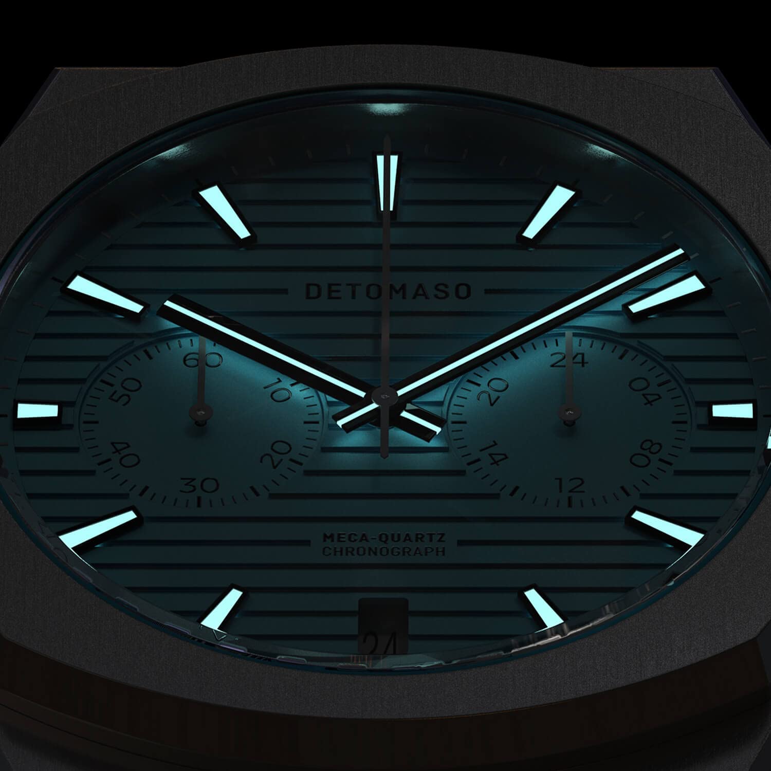 Часы Мужские DeTomaso Voltre Chrono First Edition Minty Blue Turquoise Аналоговые Кварцевые Серебристые с Браслетом, фото №3 Часы Мужские DeTomaso Voltre Chrono First Edition Minty Blue Turquoise Аналоговые Кварцевые Серебристые с Браслетом, фото №3