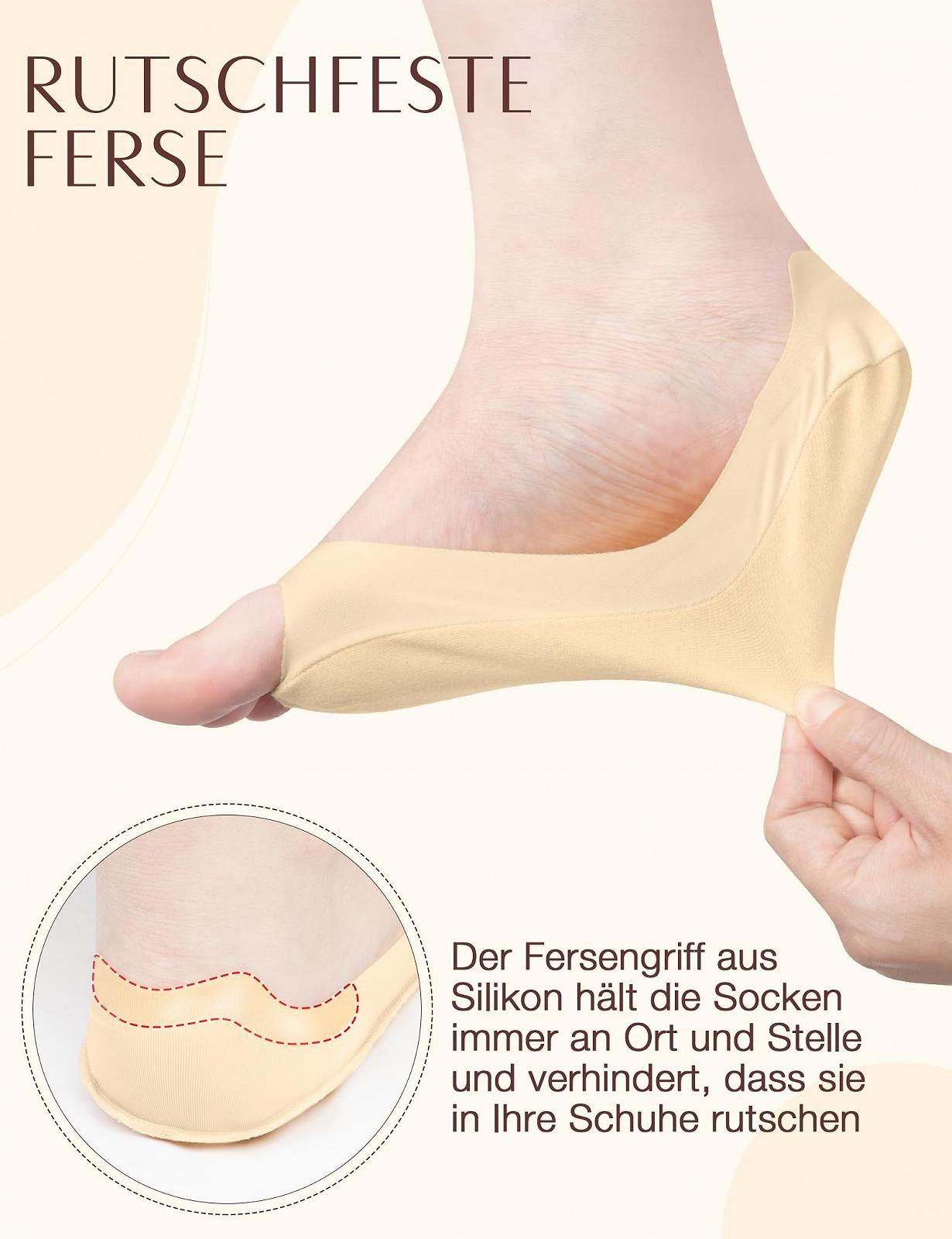 Женские носки с открытым носком (4 пары), фото №2