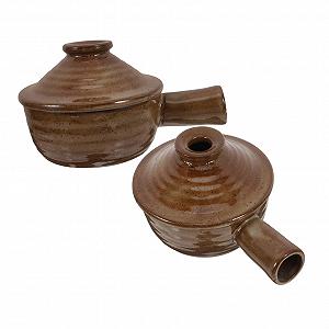 Набір керамічних горщиків Gatuida 2 шт для мікрохвильової печі з кришкою жаростійкі теракотові - Фото 1