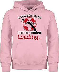 Детская Толстовка Shirtracer Спортивная одежда Плавание Профессионал Loading Черный/Красный - Фото 1